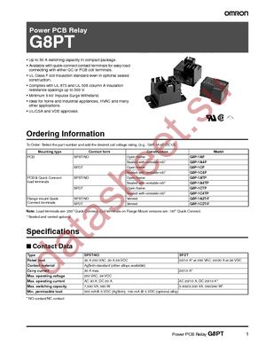 G8P-1A4TP-DC110 datasheet  